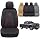 GXT Dodge RAM Front Seats Cover Fit for Select 2013-2021 Dodge RAM 1500 2500 3500 Pickup Truck, Waterproof Synthetic Leather Car Seat Cover and Cushion (Black Red Stripe)
