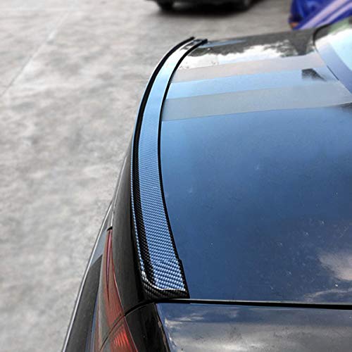COOL·CAR 4.9ft (150cm) Universal Rubber Trunk Spoiler Lip Kit Car Rear