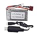ZYGY 7.4V 1800mah lipo Batteria Alta velocità con Cavo di Ricarica USB da 7,4 V per WLTOYS A959-B A969-B A979-B K929-B 144001 Batteria di Ricambio per Macchina RC Fuoristrada