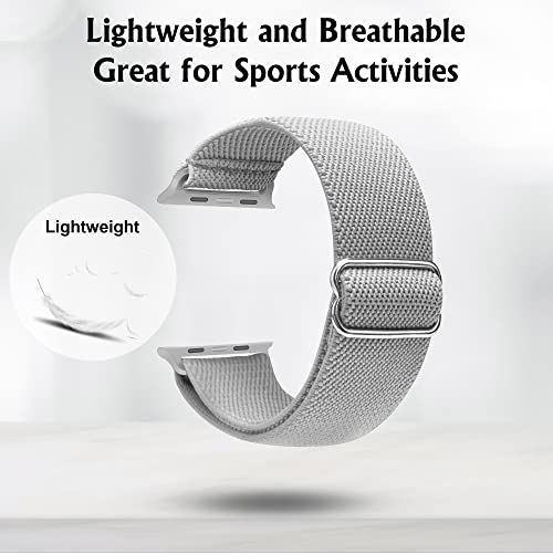 Image of Arae Stretchy WatchBand Compatible for Apple Watch Band 49 /45 /44 /42 /41 /40mm /38mm Comfortable Adjustable Sport Band for iWatch Series 10 9 8 7 6 5 4 SE 3 2 1 Women Men