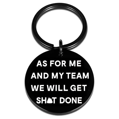 Eulalia Eclogue Keychain for Bosses, Funny Gag Gift, Stainless Steel, Black Cover