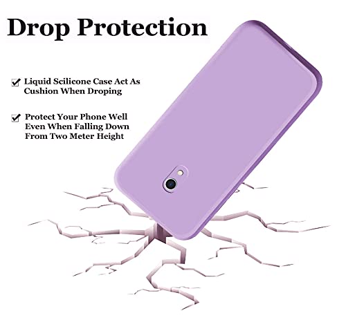 Image of A rtistque Liquid TPU Silicone Matte Shockproof Flexible with Camera Protection Soft Back Cover Case for Mi Redmi 8A - Purple