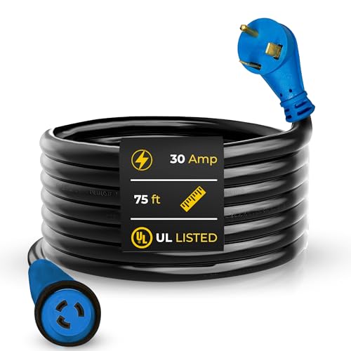 Amp Up 30 Amp Generator Cord, 75ft Heavy Duty NEMA