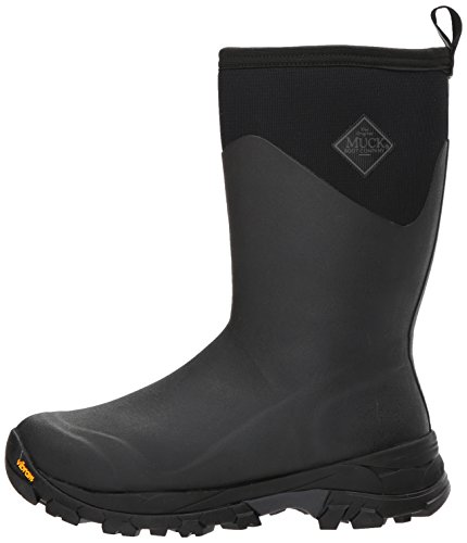 Muck Boot Arctic Ice Extreme Conditions Mid-Height Rubber Men's Winter Boots, Black/Gray, 11 M US