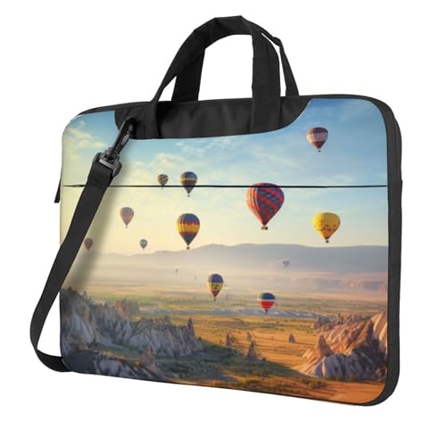 Sac pour ordinateur portable imprimé montgolfières avec doublure antichoc