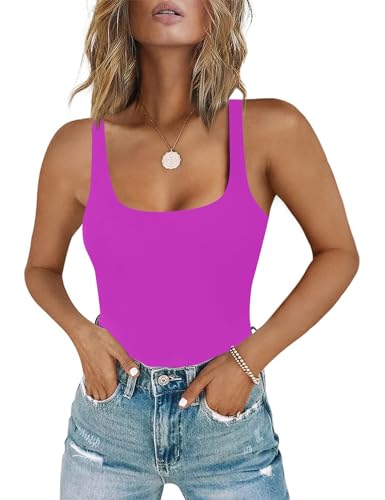 Body sin mangas con cuello cuadrado y tanga para mujer