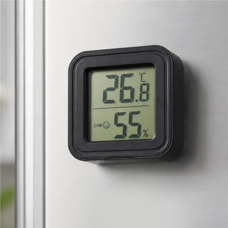Household Thermometer Hygrometer with Magnetic Suction for Indoor Use