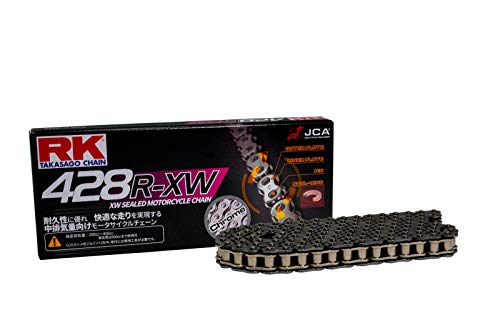 アールケー(RK) チェーン CC428RXW クローム(CC) SEROW 225/WE、ドラッグスター250、SR400、SR500、バルカン/II、バルカンクラシック等 100L CC428RXW100