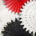 Graduation Decorations Black Red 2026/White Red Black Graduation Party Decorations/Mickey Mouse Party Supplies Tissue Paper Fans for Minnie Mouse Birthday Decorations