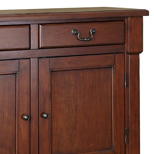 Homestyles Aspen Buffet With Storage And Felt Lined Drawers, 48 Inches Wide By 36 Inches High, Rustic Cherry #TOP6