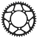 Supersprox Steel Sprocket Black 44T-RFE-702-44-BLK Compatible With/Replacement For Aprilia Tuono 1100 V4 RR 2016-2018, Dorsoduro 1200-2012, Tuono 1100 V4 2016-2018, Tuono 1000 R 2006-2008 2011-2015