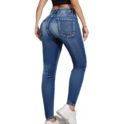 Plus Size Jeans for Women Stretchy Curvy Skinny High Waisted Ankle Pants, Stretch Denim with Curvy Fit4