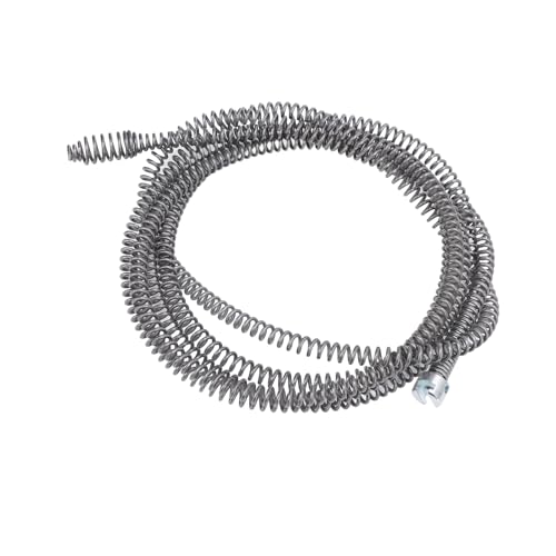 Cable destapacaños de acero manganeso con diseño de resorte, para desatascar fregaderos, baños y inodoros, diámetro 16 mm, 3 metros (9,8 pies) miniatura 2