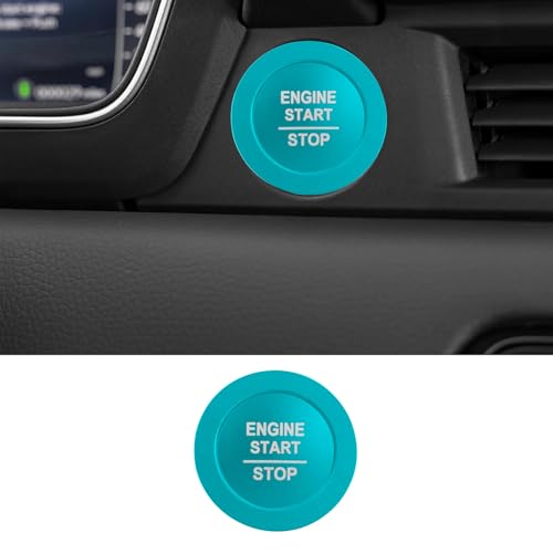 Image of for Honda 2026 Passport Interior Accessories, Aluminum Alloy one-Button Start Cover /Ring, air Conditioning knob, 5-piece Set (Light Blue)