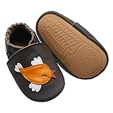 mepiq Krabbelschuhe Baby Lauflernschuhe mit Gummisohle...