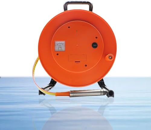 Portable Water Depth Meter, Battery-Powered Stainless Steel Probe for Accurate Well Water Level Measurement, Ideal for Aquaculture, Irrigation, and Water Management