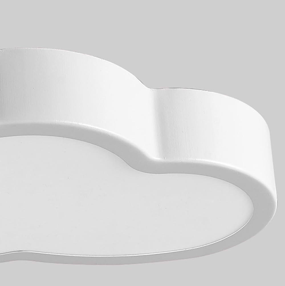 Nordycka Chmura Lampy Sufitowa LED, Plafon Falisty Niski Profil Oświetlenie Sufitowe Ściemnialne Styl Bajkowy do Sypialni Pokoju Dziecka(White(3000K),50cm/19.68in)