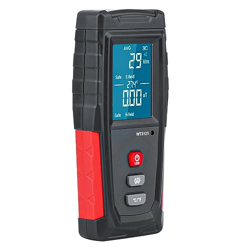 Alnicov Strahlungsdetektor für elektromagnetische Felder, Tester, EMF-Messgerät, wiederaufladbarer tragbarer Handzähler für Hausinspektionen im Freien