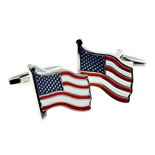 Mancuernillas para hombre RGT con bandera USA miniatura 1