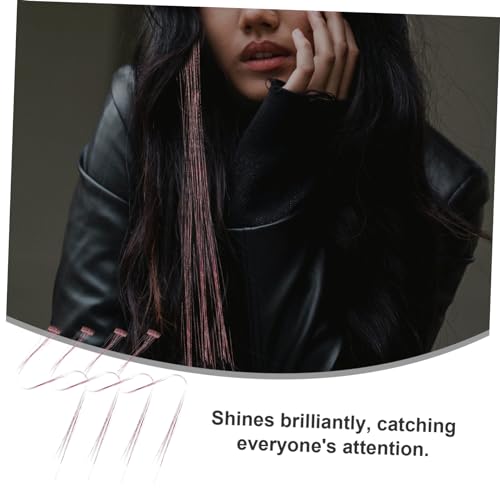 Beavorty 12 Peças De Peruca Brilhante Enfeites De Cabelo Extensões De Cabelo Com Glitter Cabelo De F