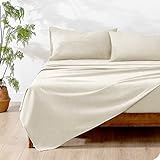 Bare Home Queen Sheet Set - Luxury 100% Linen Queen Bed Sheets - Deep Pockets - Easy Fit - 4 Piece...