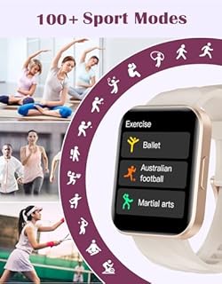 RUIMEN Smartwatch Uomo Donna Chiamate e Whatsapp Smart Watch Contapassi Cardiofrequenzimetro da polso Saturimetro Orologio Smart Fitness Sportivo Impermeabile per Android iOS Galassia