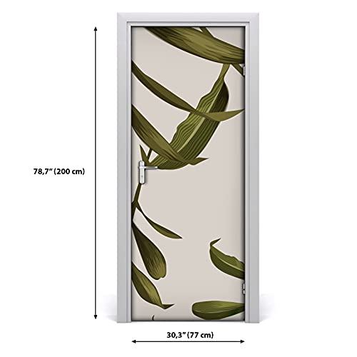 Vinilo para puerta autoadhesivo impermeable lavable 77x200 cm hojas 3