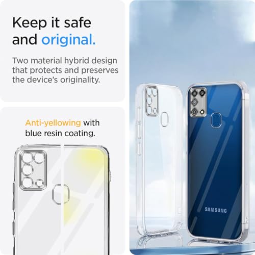 Image of Jkobi Back Cover for Samsung Galaxy M31 | M31 Prime (Silicone Clear Shockproof Case with Camera Protection | Soft and Flexible | Transparent)