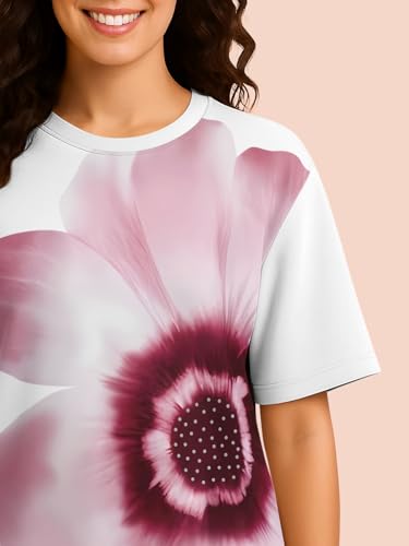 Image of HELLCAT Beige Printed Loose Fit Crew-Neck Crop T-Shirt for Women