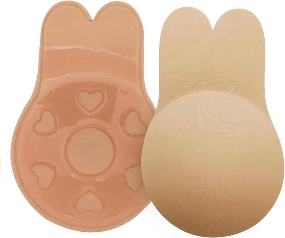 ketkar Invisible Strapless Backless Rabbit Bra Reusable Lifting Bra Cups Backless Nipple Cover Adhesive Silicone Invisible Push-Up Bra-picture-28