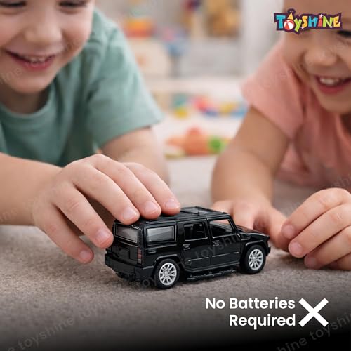 Image of Toyshine 1:32 Scale Die Cast Racing H2 Model Vehicle Toy Car with Pull Back Function Along with Opening Door Feature for Kids Boy Girl 3+, Black