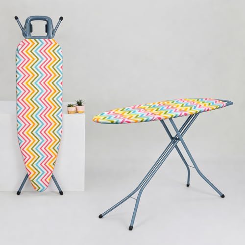 Alpha Aim Extra Large Ironing Board Cover - Universal Fit 122x38cm to 145x54cm - Elasticated with Adjustable Cord Toggle, Thick Felt Padding, Premium Cotton, Washable Chevron Design - Image 4