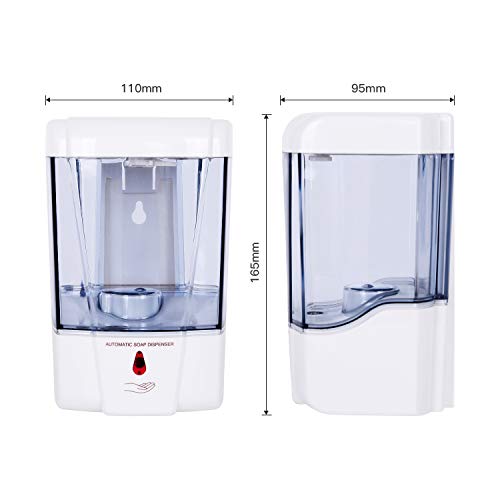 Image of interhasa! Soap Dispenser, Touchless Hand Sanitizer Dispenser Wall Mount Automatic Soap Dispenser for Commercial Home and Kitchen, 600ml /20oz