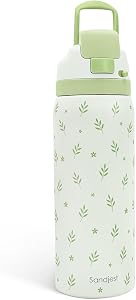 Botanical Insulated Stainless Steel Water Bottle with Straw for Sports and Travel, 32oz, Gifts for Women Girls Friends Teens Birthday Christmas
