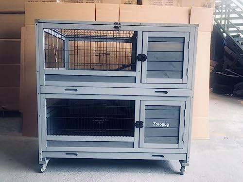 Zoropug Pet crates Bird Cage Outdoor 68' Large Pigeon House with Wooden Stand Perch,Covered Roof Dove Cage,Bird Aviary Walk-in