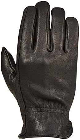 Saranac Poygan Premium Deerskin Men's Gloves, Black, Large - Unlined Full Grain Soft Leather Work Gloves with Ergonomic Design, Reinforced Index Finger - Premium Men’s Leather Goods…