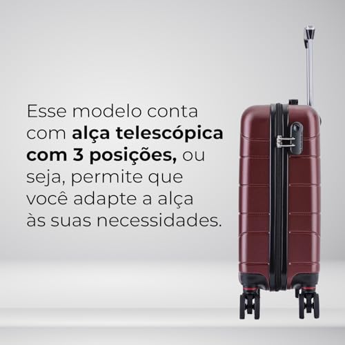 Swiss Move, Mala de Viagem, Tóquio, De Bordo, Pequena, 4 Rodas - Vinho