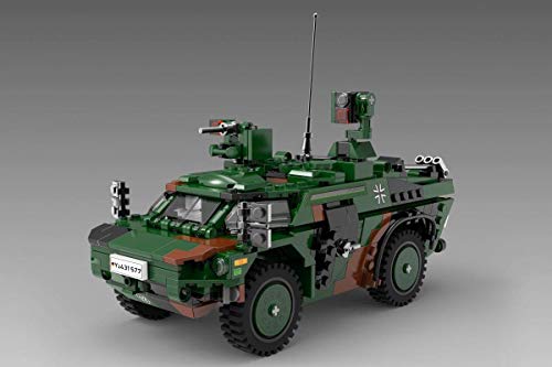 BlueBrixx 06053 Marke Xingbao - Spähwagen Fennek, Bundeswehr aus Klemmbausteinen mit 688 Bauelementen. Kompatibel mit Lego. Lieferung in Originalverpackung Cover