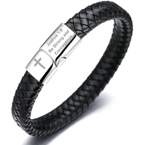 HALUKAKAH Faithful Strength Leather Bracelet Cover