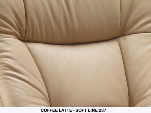 Fjords Ulstein Swing Relaxer Recliner Norwegian Ergonomic Scandinavian Lounge Anti-Gravity Reclining Chair Furniture Nordic Line Dark Brown Havana Genuine Leather by Hjellegjerde