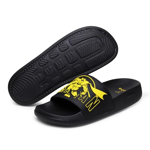 Image of YOHO Batman: Dark Knight Sliders for Men, Comfortable and Lightweight Slides, Footwear for Man & Boys, Official WB Superhero Merchandise -004