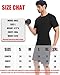 JUNMAO Men‘s Short Sleeve Compression Shirts Breathable Quick Dry Athletic T-Shirt for Running