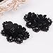 ZORZA 2Pcs Flower Shoe Clips Crystals Bow Shoe Charms Beaded Decorative Fashion Shoe Accessory for Pump Flats Sandals(Black)