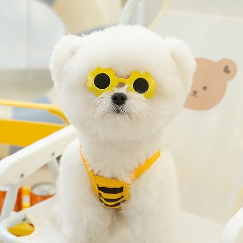 Funny Dog Swimwear Bikini Summer Dog Clothes Beach Swimsuit Puppy Bathing Suit Puppy Vest Cooling Dog Shirts Pet Shirt For Small Dog, Cat Apparel (X-Small, Yellow Bee) #TOP5