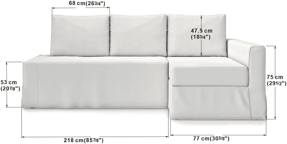 Easy Fit Friheten Couch Cover Replacement for IKEA Friheten Sofa Cover, Friheten Sleeper Sofa Cover(Chaise on Right-Dark Ocean)