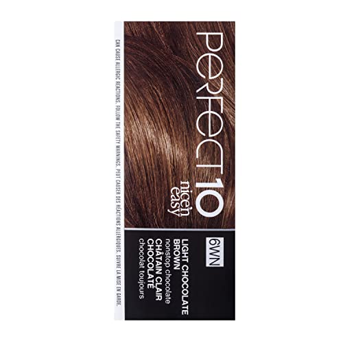 Clairol Nice'n Easy Perfect 10 Permanent Hair Dye, 6Wn Light Chocolate Brown Hair Color, Pack Of 1 #TOP5