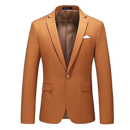 Men Formal Suit Jackets Business Work Blazer Tops Solid Regular Slim Fit Wedding Suit