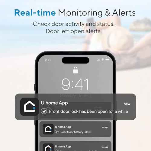 ULTRALOQ 2025 Upgrade Bolt Fingerprint Smart Lock,Biometric Deadbolt with Built in WiFi,Keyless Entry Door Lock for Front Door,App Remote Control,10 Months Battery,IP65 Waterproof,BHMA Grade AAA thumbnail 3