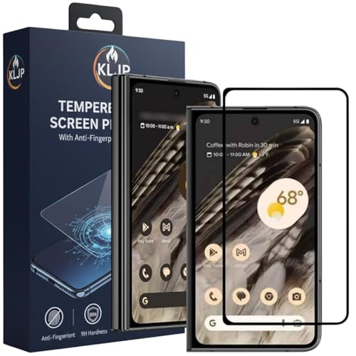 Image of Premium Military-Grade Gorilla Tempered Glass Screen Protector Compatible for Google Pixel Fold with Edge to Edge Coverage - Case Friendly, Anti Scratch and Bubble Free Installation Kit