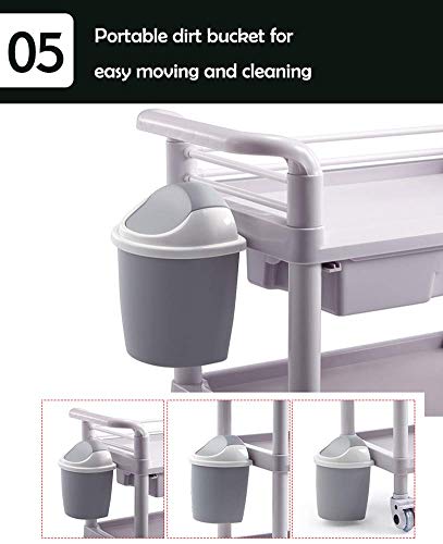 Chariot de cuisine à 2 niveaux pour optimiser le rangement des petits espaces